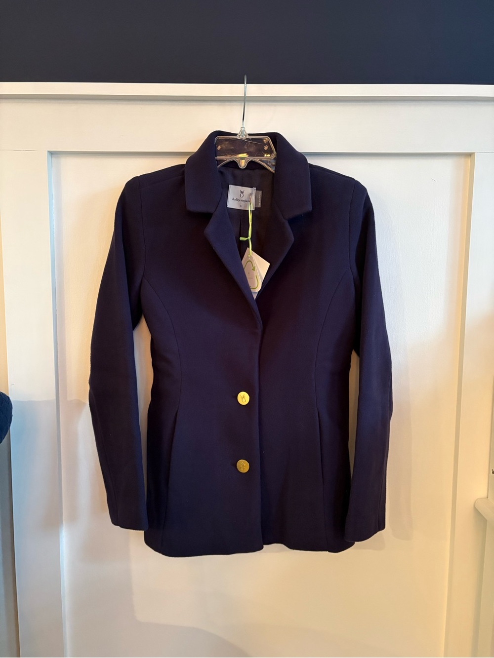 Dudley Stephens Navy Wellington Blazer with Gold Buttons